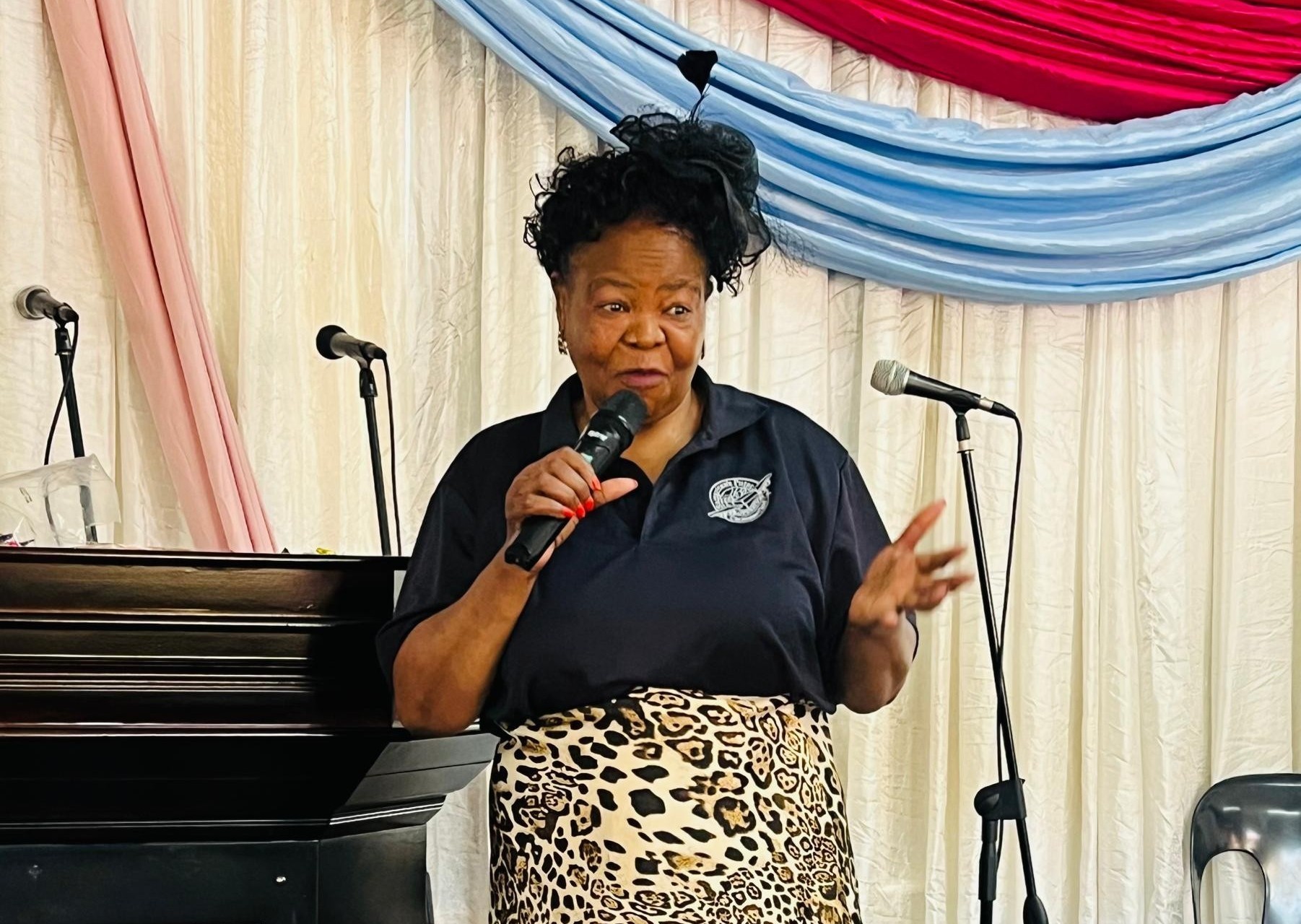 Aunt B addressing church